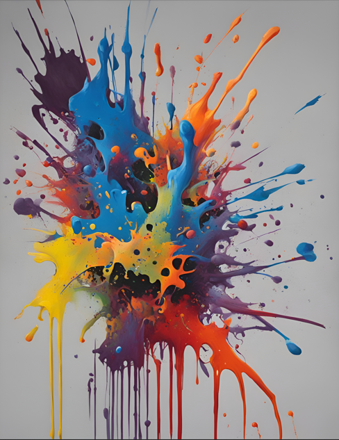 Colourful Collision Artwork - Bold Expressions Collection