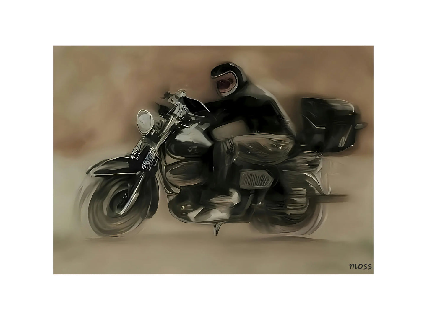 Sepia Bike Artwork - Imaginative Realities Collection Mosseri Art Gallery