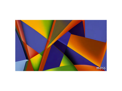 Chromatic Collision Artwork - Modern Abstractions Collection Mosseri Art Gallery