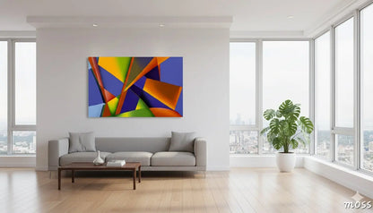 Chromatic Collision Artwork - Modern Abstractions Collection Mosseri Art Gallery