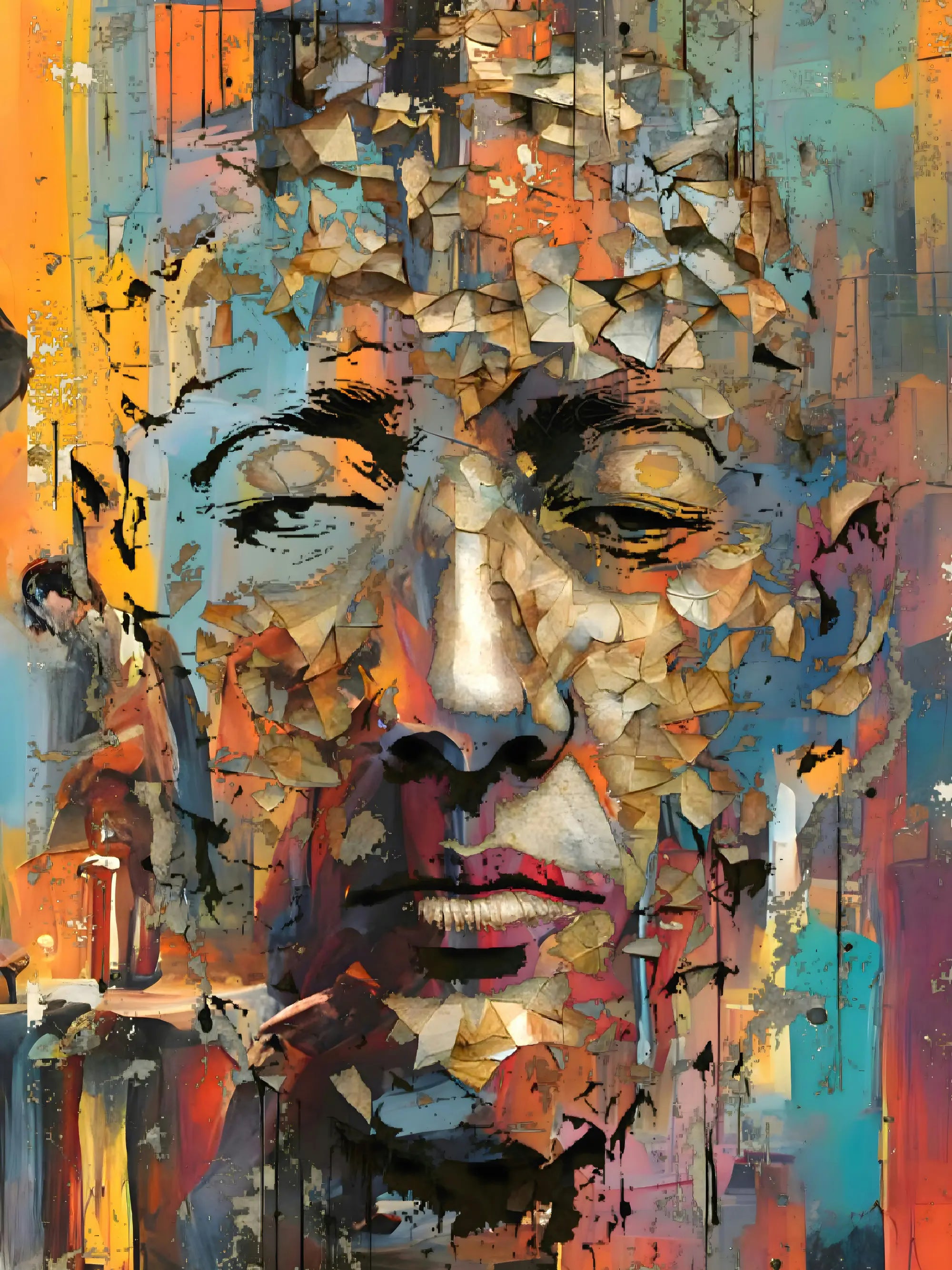 Fractured Serenity Artwork - Bold Expressions Collection Moss' Gallery