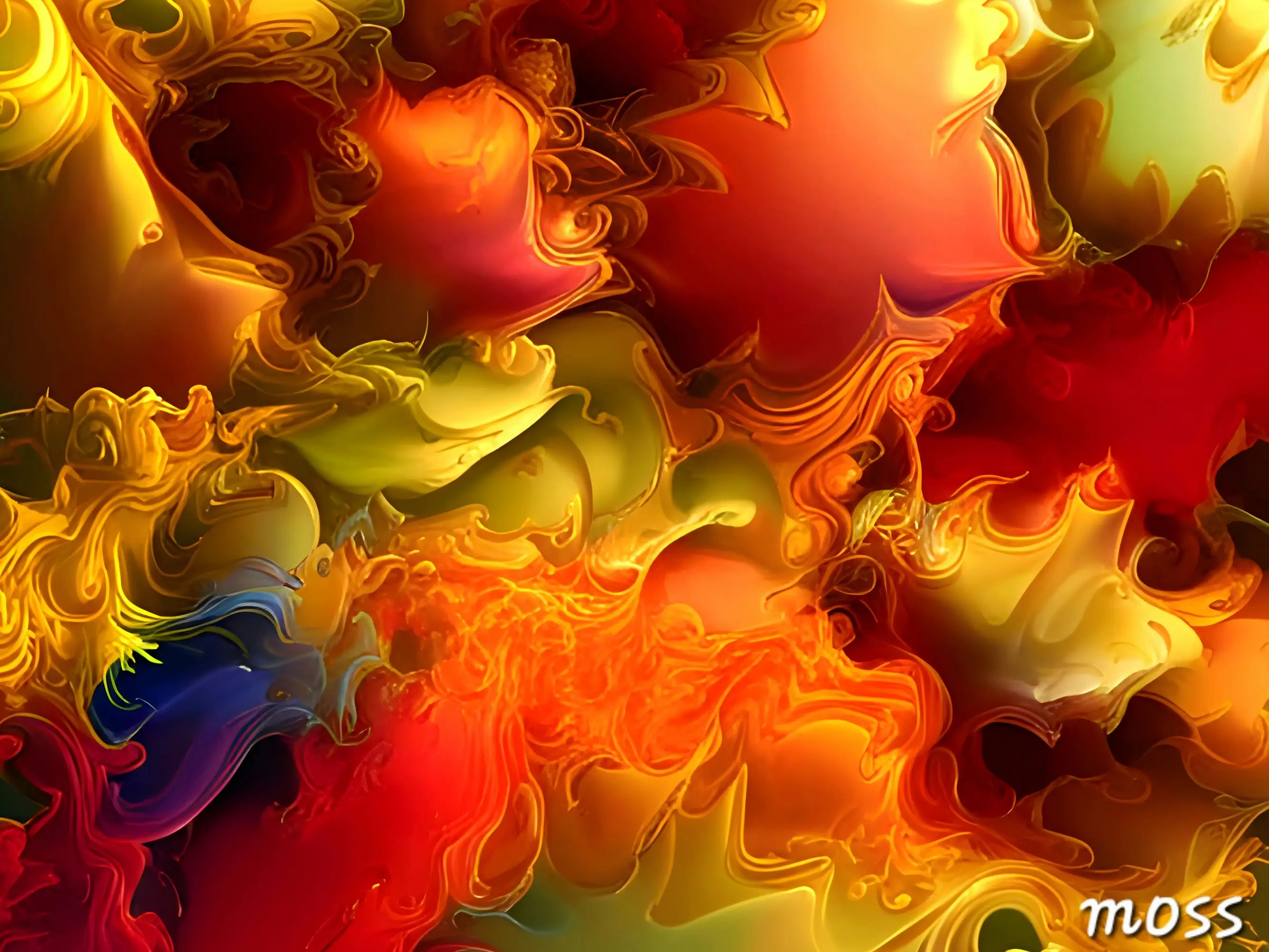 Inferno Bloom Artwork _ Modern Abstractions Collection - ImpresoUK