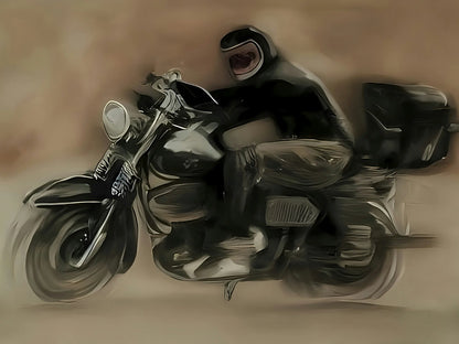 Sepia Bike Artwork - Imaginative Realities Collection Mosseri Art Gallery