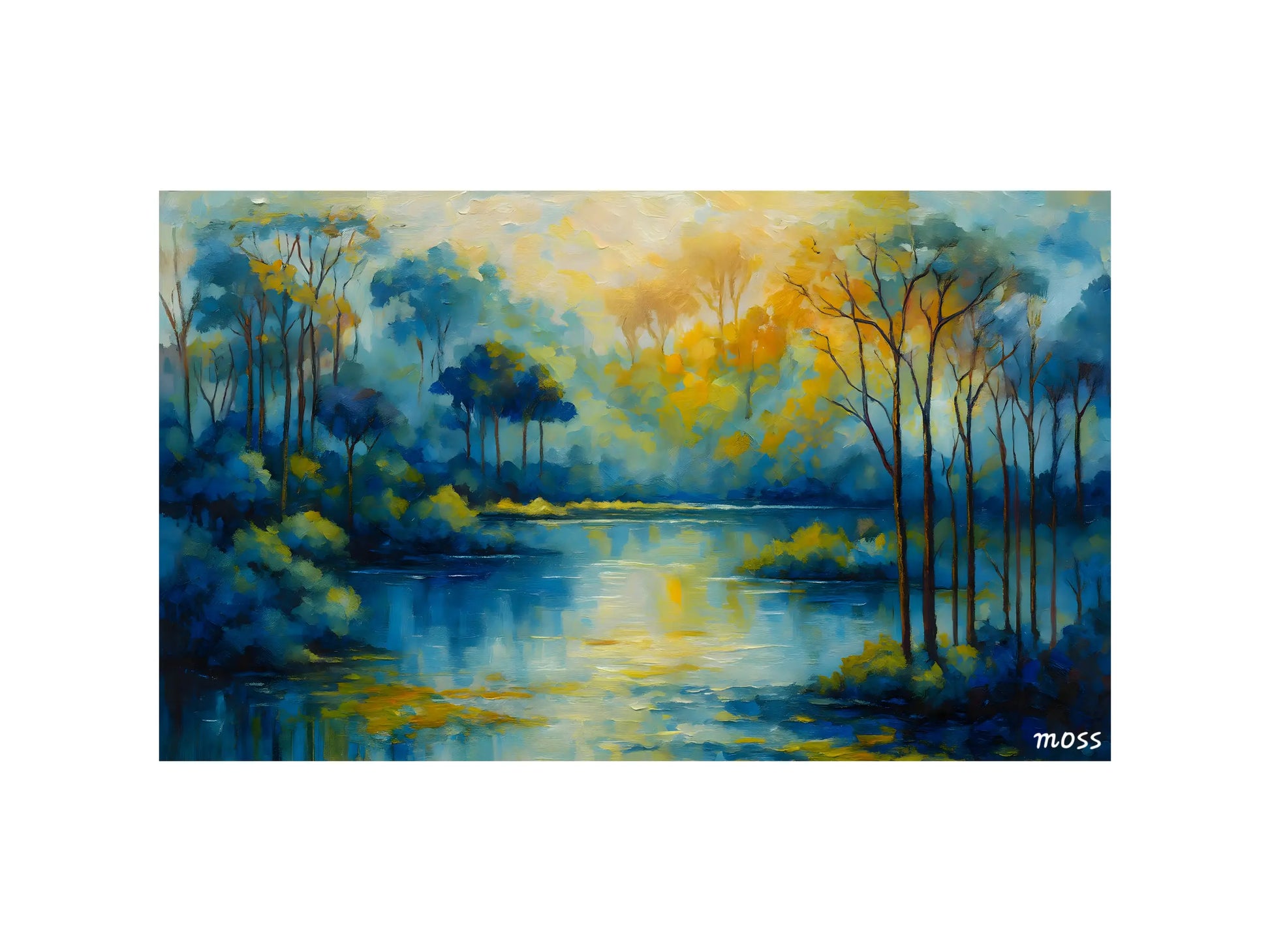 Serene Forest Reflection - Urban & Nature Views Collection Mosseri Art Gallery