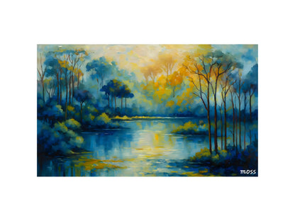 Serene Forest Reflection - Urban & Nature Views Collection Mosseri Art Gallery