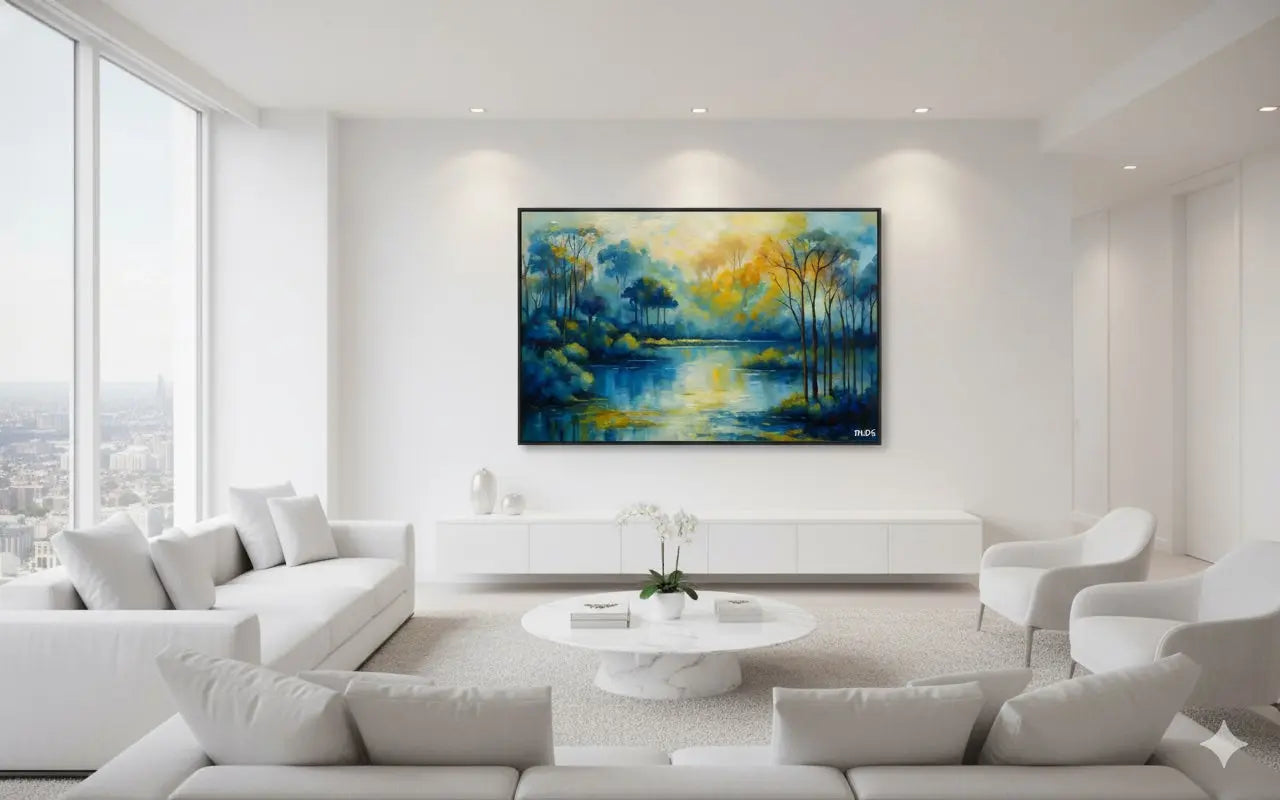 Serene Forest Reflection - Urban & Nature Views Collection Mosseri Art Gallery